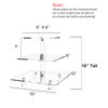 Jusalpha® 3 Tier Strong Acrylic Square Cupcake Stand, Dessert Display Tower (Clear, 1)