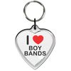 I Love Heart Boy Bands Small Heart Shaped Key Ring