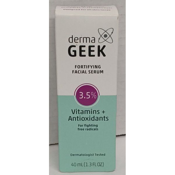 Derma Geek Fortifying Facial Serum 3.5% Vitamins + Antioxidants New