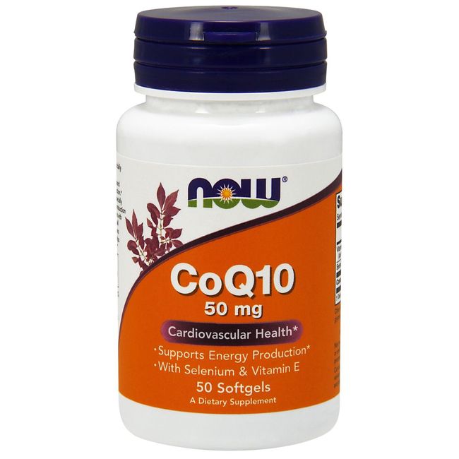 NOW Foods CoQ10, 50 mg, 50 Softgels