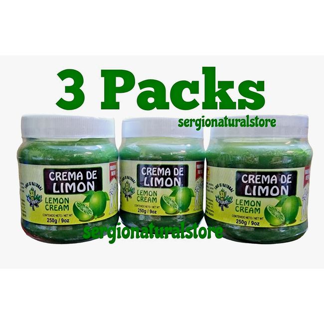 3 Packs Crema de Limon / Lemon Cream Reductora de Limon 250 grs Exp Date 05/2025