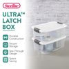 Sterilite 18 Qt Clear Plastic Stackable Storage Bin w/ White Latch Lid, (6 Pack)