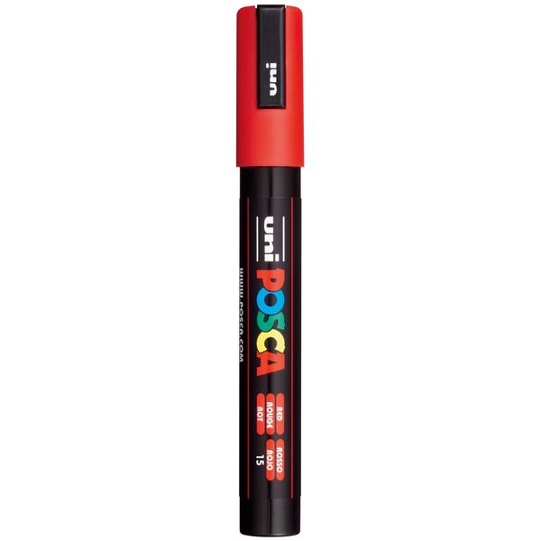 Uni-Ball 152736000 Posca PC-5M Medium Bullet Tip Marker - Red