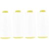 Set of 4 High Quality Overlock Thread White 2700 m Spools 100% Polyester