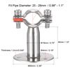sourcing map Wall Mount Ceiling Mount Pipe Support, 304 Stainless Steel Adjustable Pipe Strap Clamp for 25-28mm Pipe