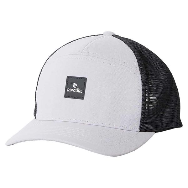 RIP CURL Mens Vaporcool Flexfit Snapback Trucker Cap - Light Grey