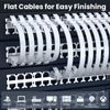 BAHIWOM Cat8 40 Gbit/s Ethernet Cable 2m (10 Pack), Flat 2000 MHz Network Gigabit Patch Cable, Compatible with Router, Modem, PC, Laptop - White