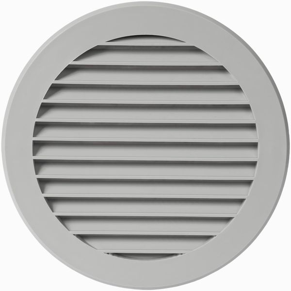 5'' Inch / 125 mm Plastic Vent Cover Grey - Round Soffit Vent - Exhaust Ventilation Louver - Air Inlet Grille Cover - Built-in Screen Mesh - HVAC Ventilation