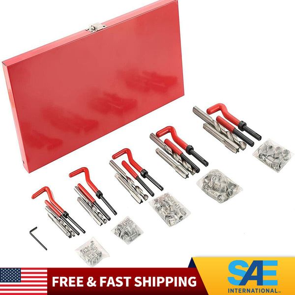 131 Pcs/Set Metric Thread Repair Insert Helicoil Threading Tool M5 M6 M8 M10 M12
