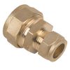 15mm x 8mm Brass Compression Reducing Coupling - Bag of 2