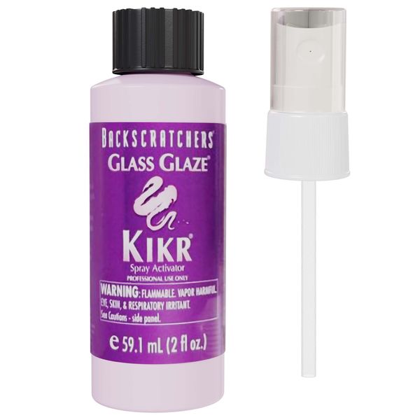 Backscratchers Kikr Activator - Quick Dry Nail Resin Mist for Manicure and Nail Repair Wrap - 2 oz