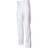 A4 Mens Pro-Style Open Bottom Baseball Pant, Medium, White Scarlet