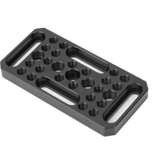 Camera Expansion Plate,Universal Metal Video Switching Cheese Camera Easy Plate with 1/4 and 3/8 Screw Holes for DSLR Cam