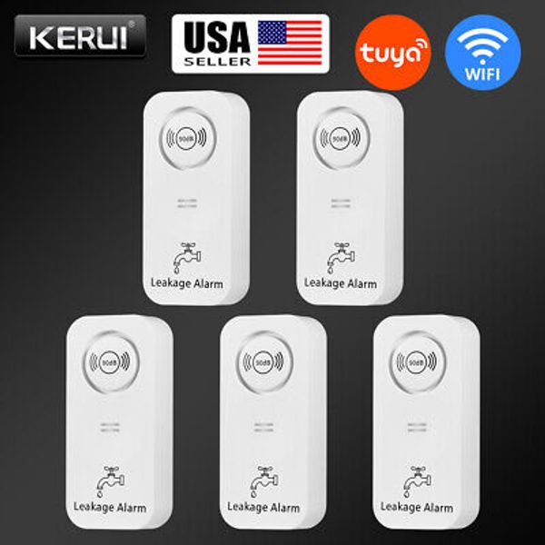 WiFi Water Leak Detector Wireless Leakage Detector Water Sensor Alarm Home 5PACK