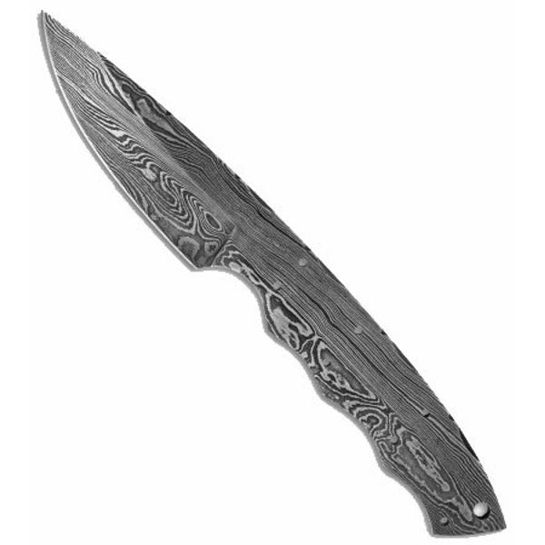 BucknBear Custom Handmade Damascus Blade Blank (4" Damascus)