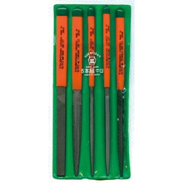 Tsubosan ST00502 File Set, 5 Piece Set, Medium