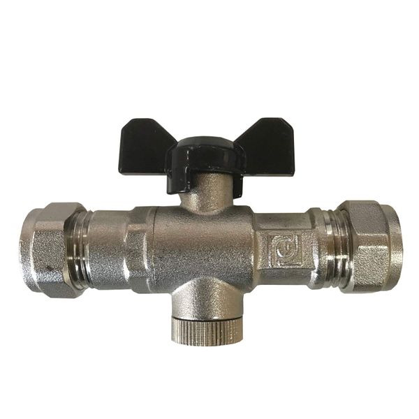 15mm DZR Double Check Valve with Isolating Valve - Pack of 2