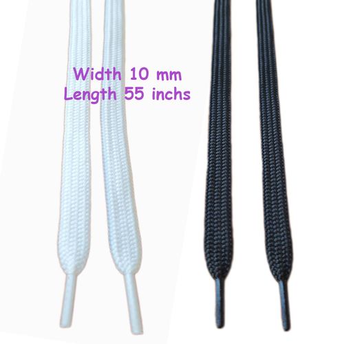4 PCs 55" Flat Hoodie Drawstring Cords Replacement for Sweat Pants String, Shorts, Sweatshirt, Shoes, Shoelaces, Sneaker, Bag, Jacket and Tie Hoodie, Belt for Dresses (Black/Black)