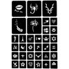 Stencil per tatuaggi 123 su 9 fogli H9