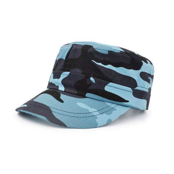 UltraKey Flache Baseballmütz, eHerren Damen Baumwolle Baseball Cap Twill Military Cap Outdoor Mütze Blau