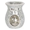 something different Large Silver Crackle Oil Burner
