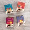 Teeccino Herbal Tea Gift Set - 48 Tea Bag Assortment in 4 Sampler Boxes with Decorative Gift Box - Prebiotic SuperBoost, Dandelion, Mushroom Adaptogen & Classic Herbal Tea Samplers, Caffeine Free