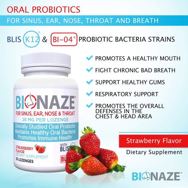 Subscribe & Save 10% - Bionaze Dental Oral Probiotic - BLIS K12 & BL-04 for  Sinus, Nasal, Throat, Ear, Nose, Tonsil, Mouth, Teeth and Gums — Bionaze  Store