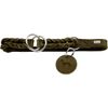 HUNTER SOLID EDUCATION training collar for dogs, leather, soft, non-slip, 50 (M), olive