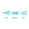 Dreamfarm - Levoons Self-Leveling Measuring Spoons Set for Kitchen and Baking, Clear