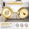 3 Pcs Kitchen Sink Stopper Strainer Garbage Disposal Plug, Stainless Steel Unive