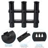 3 Tube Fishing Rod Holders Plastic Wall-Mounted Rack Pole Bracket