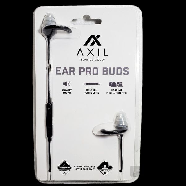 AXIL EAR PRO BUDS Hearing Protection Earbuds, Sound Control, Wired, NEW