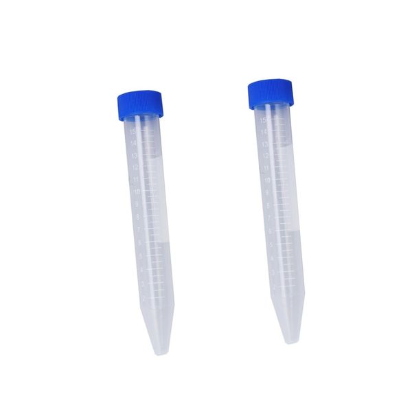 ULTECHNOVO 50 Pcs Test Tubes with Lids Vial Cap Plastic Test Tube Test Tube with Rack 15Ml Centrifuge Tube Centrifuge Tube Container