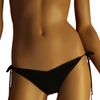 TM Collection Women's Bikini STRIKE SKIN Bite Side Straps Half Back NEON M (Black)