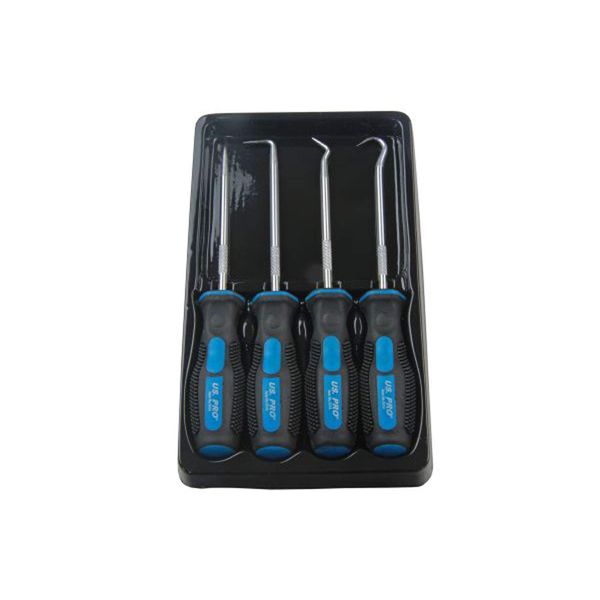 US. Pro B5034 4 Piece 115mm Hook and Pick Set, Blue