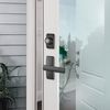 Ideal Security AJ Modern Lever Set for Storm Doors, Matte Black (2-Piece Set)