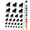 Gorilla Solid Temporary Tattoo Water Resistant Fake Body Art Set Collection - Red (One Sheet)