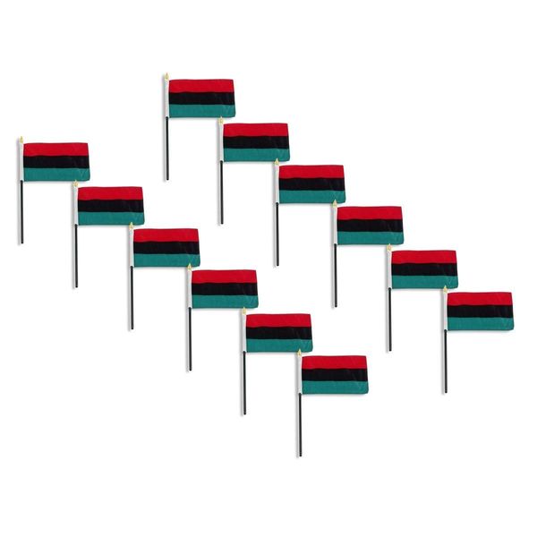 African American flag 4 x 6 inch - 12PK