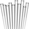 10 Long Reusable Drinking Straws - BPA-Free Plastic for Smoothies & Milkshakes