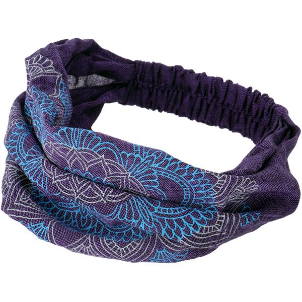 GURU SHOP Haarband, Kopfband, Bandana Mandala Kopfbedeckung, Herren/Damen, Lila, Baumwolle, Size:One Size