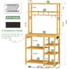 Bakers Rack with Power Outlets, 8-Tier Microwave Stand, Kitchen Utility Storage 