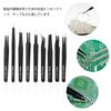 XOOL Tweezers, Precision, Anti-Static Tweezers, Tweezers, Precision, Anti-Static Tweezers, Ultra Fine Tweezers, Rustproof, Black Film Precision Equipment, Model Making Tweezers, Set of 9, Stainless Steel, Tweezers, Extension Tweezers, Precision ESD Tweeze