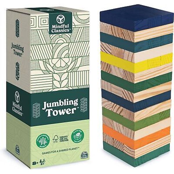 Mindful Classics, Jumbling Tower Sustainable Wooden Blocks