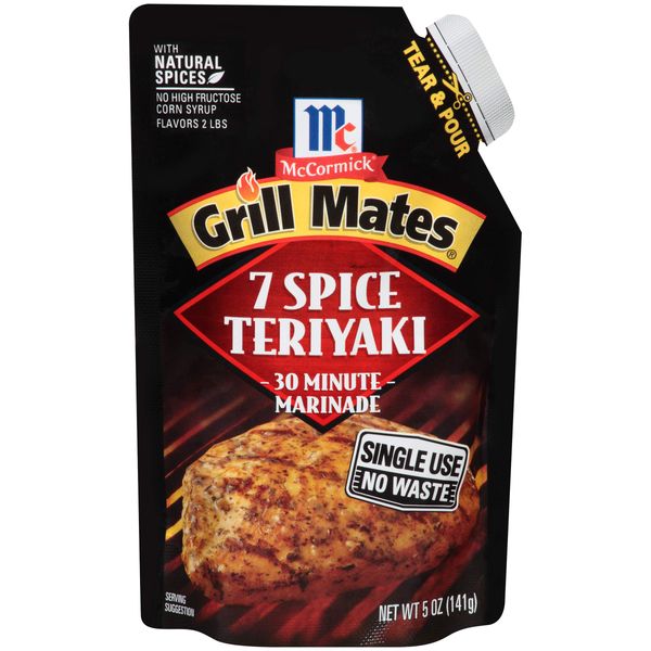 McCormick Grill Mates 7 Spice Teriyaki 30 Minute Marinade, 5 oz (Pack of 6)