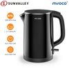 Miroco Double Wall 1.5L Electric Kettle 100% Stainless Steel Cool Touch Kettle