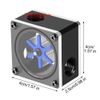 Water Flow Meter, 6 Impeller 3 Ways Flow Meter Indicator G1/4 Thread for PC Water Cooling System