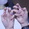24 nail pieces elegant tiara nails, the glitter will shine well with the familiar colors and make your hands look gorgeous