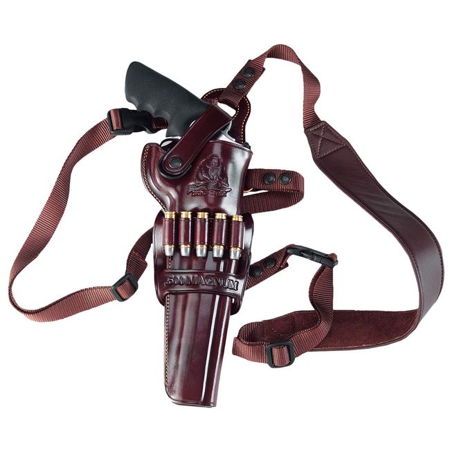 Galco Holster Bandolier Ammunition Carrier for Kodiak Holster 5-Round 41 Remington Magnum, 44 Remington Magnum, 45 Long Colt, 454 Casull, 460 S&W Magnum, 480 Ruger Leather Brown