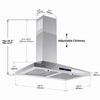 30 inch Wall Mount Range Hood Vent Kitchen Stainless Steel Vented Touch Control