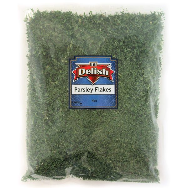 Dried Parsley Flakes by Its Delish – 4 Oz Bulk – Long Term Food Storage - Dried and Chopped, Best for Seasoning & Garnishing